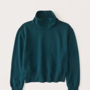 Abercrombie A&F Green Wedge Turtle Neck Sweatshirt